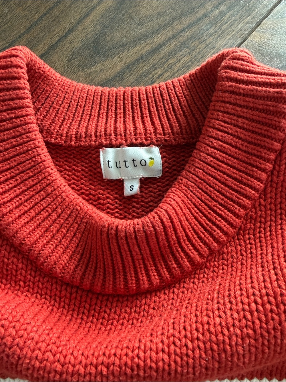 Tutto Red & White Striped Knit Sweater - Picture 2 of 3